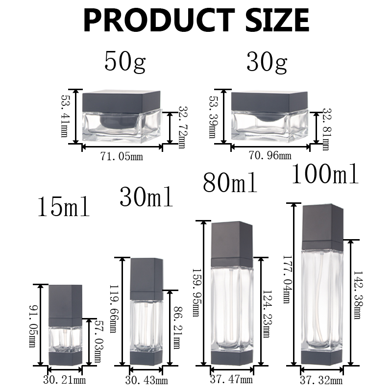 Square Glass Bottle
